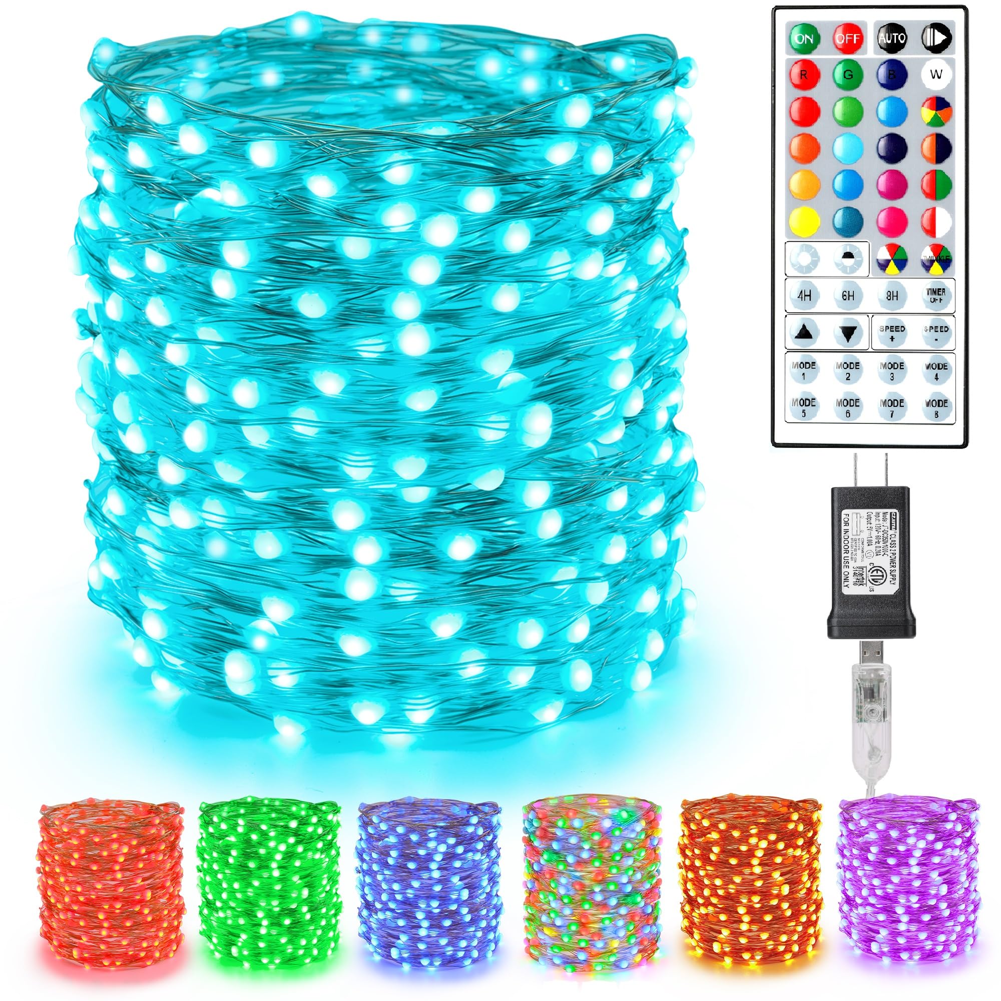 BrizLabs Smart Christmas Fairy Lights, 98ft 300 LED WiFi Christmas Fairy Lights Work with Alexa & Google Home, Rainbow Xmas Light Dimmable Xmas Decorative Lighting Music Sync for Home Holiday Party